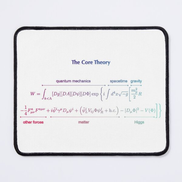 The Core Theory: Quantum Mechanics, Spacetime, Gravity, Other Forces, Matter, Higgs Mouse Pad