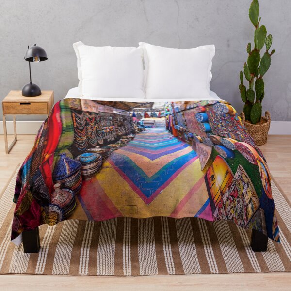 Item preview, Colorful street in Fes, Morocco designed and sold by mitzobs.