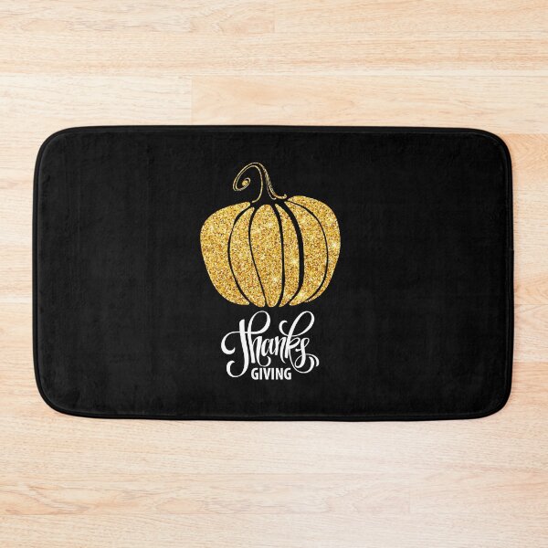 Item preview, golden glitter pumpkin happy thanksgiving day designed and sold by Anvin Peeter.