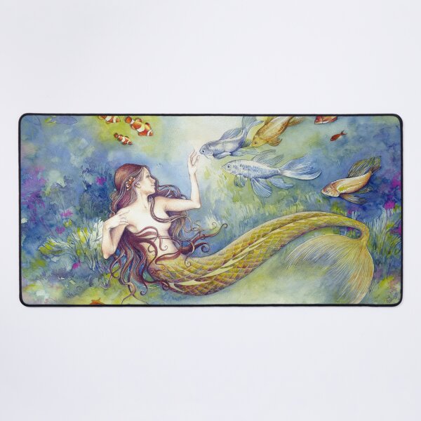 In the Deep Blue Yonder Desk Mat