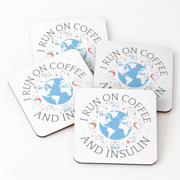 Item preview, I run on coffee and insulin, Diabetes Awareness designed and sold by Auntieck.