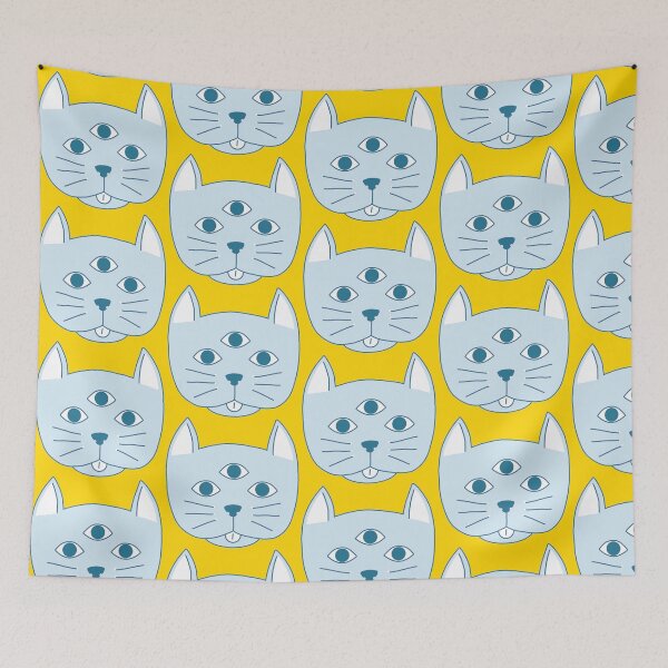 Item preview, Blue Seeing Eye Cat designed and sold by ballantynero.
