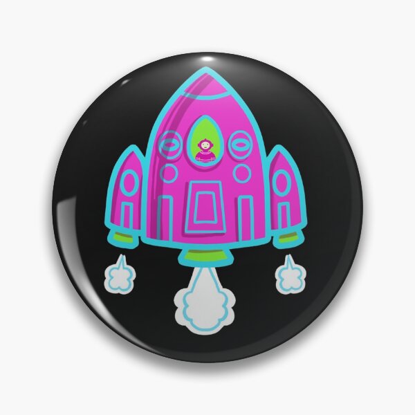 Item preview,  pink spaceship sticker,  astronaut Sticker, Water bottle, Laptop, Cars, Notebook, Phones, pattern designed and sold by juartshop.
