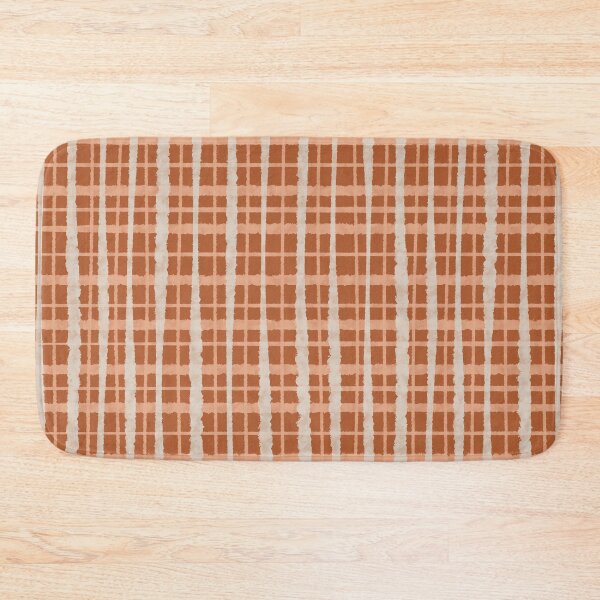 Item preview, Retro Painted Plaid Pattern Rust Blush Putty designed and sold by kierkegaard.
