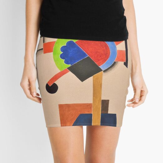 Composition cubiste Auguste Herbin Mini Skirt