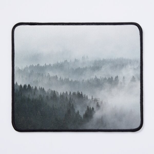 Item preview, The Waves // Misty Landscape Autumn Wilderness Forest With Cascadia Trees Covered In Cold Magic Fog designed and sold by Tordis Kayma.