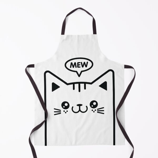 Item preview, Black and White Kitty Saying Mew designed and sold by KittyCotton.