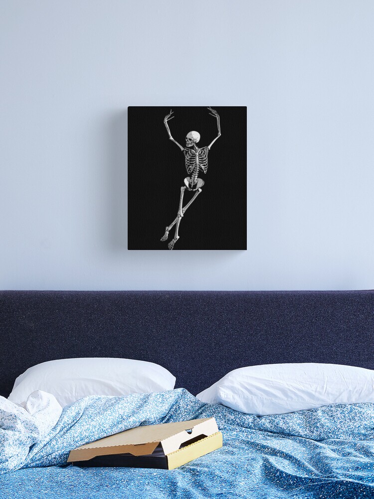 Impression métallique for Sale avec l'œuvre « Danseurs de tango squelettes  Halloween Danse de la mort » de l'artiste aronia