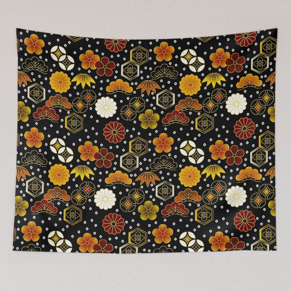 Item preview, Japanese Pattern WAGARA of Luxury Pine Tree, Bamboo and Sakura design designed and sold by monodesigns.