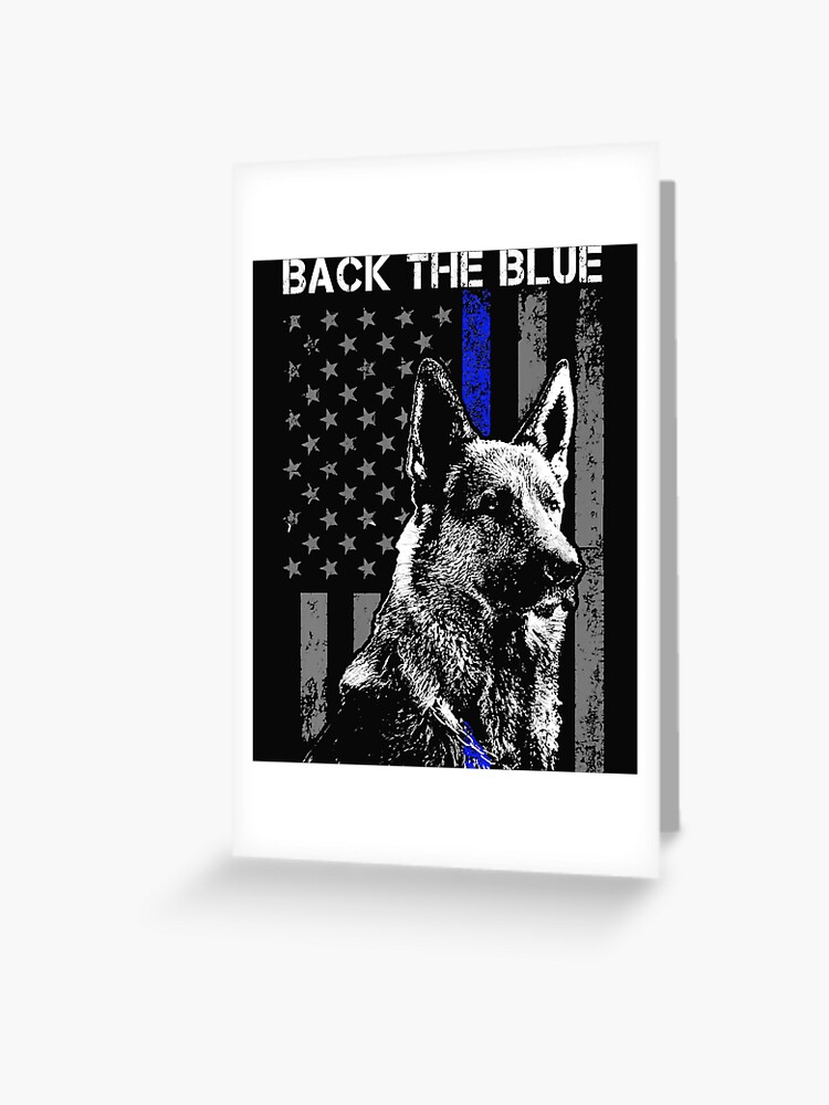 Thin Blue Line Flag K-9 T-Shirt German Shepherd Rough Sketch Thin Blue Line Flag K-9 T-Shirt German Shepherd Rough Sketch