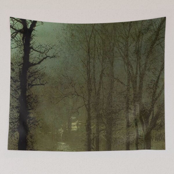 Item preview, Lovers in a Wood, 1873. Painted by John Atkinson Grimshaw (1836–1893) designed and sold by Art Outlaws.