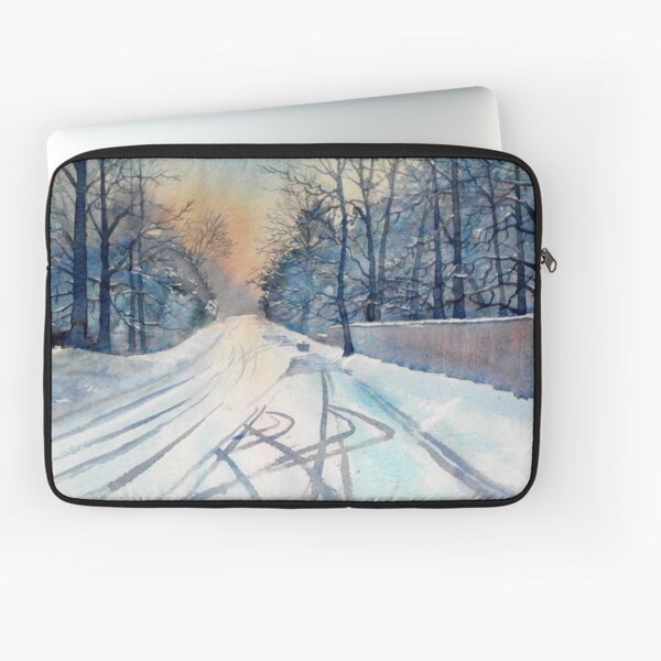 Layby in the Snow Laptop Sleeve