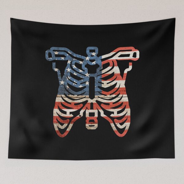 Item preview, American Flag Skeleton Rib Cage Novelty Halloween Costume Gift Idea designed and sold by DKA-2ndBoy.