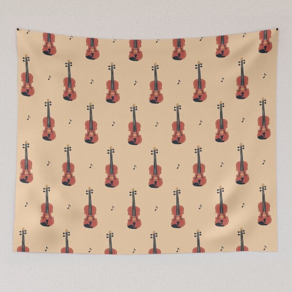 Item preview, Retro Violin Pattern designed and sold by VintageViolet79.