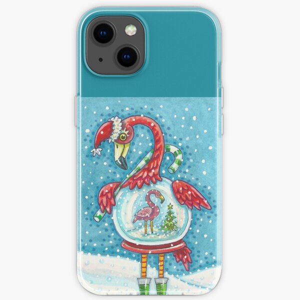 FLAMINGO WHITE CHRISTMAS iPhone Soft Case