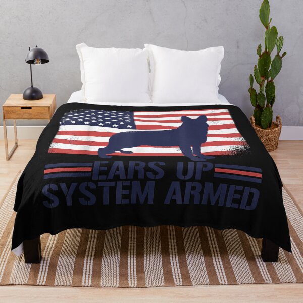 Artikelvorschau, German Shepherd American Flag Ears Up System Armed Dog Fans entworfen und verkauft von Lucius41244.
