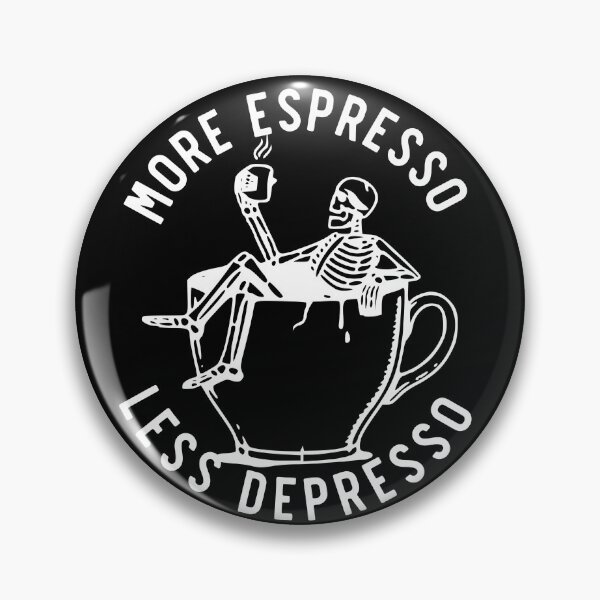 Item preview, More Espresso Less Depresso, Skeleton Coffee Cup, White designed and sold by anghelapparel.