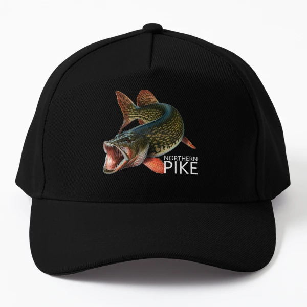 Pike Hunter Fish Baseball Cap Cool Adjustable Funny Fishing Hats