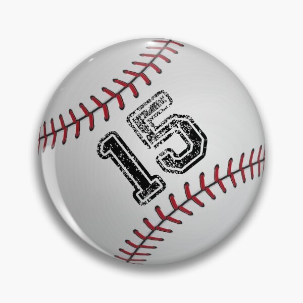 Item preview, Baseball ball number 15, fifteen  designed and sold by TheCultStuff.