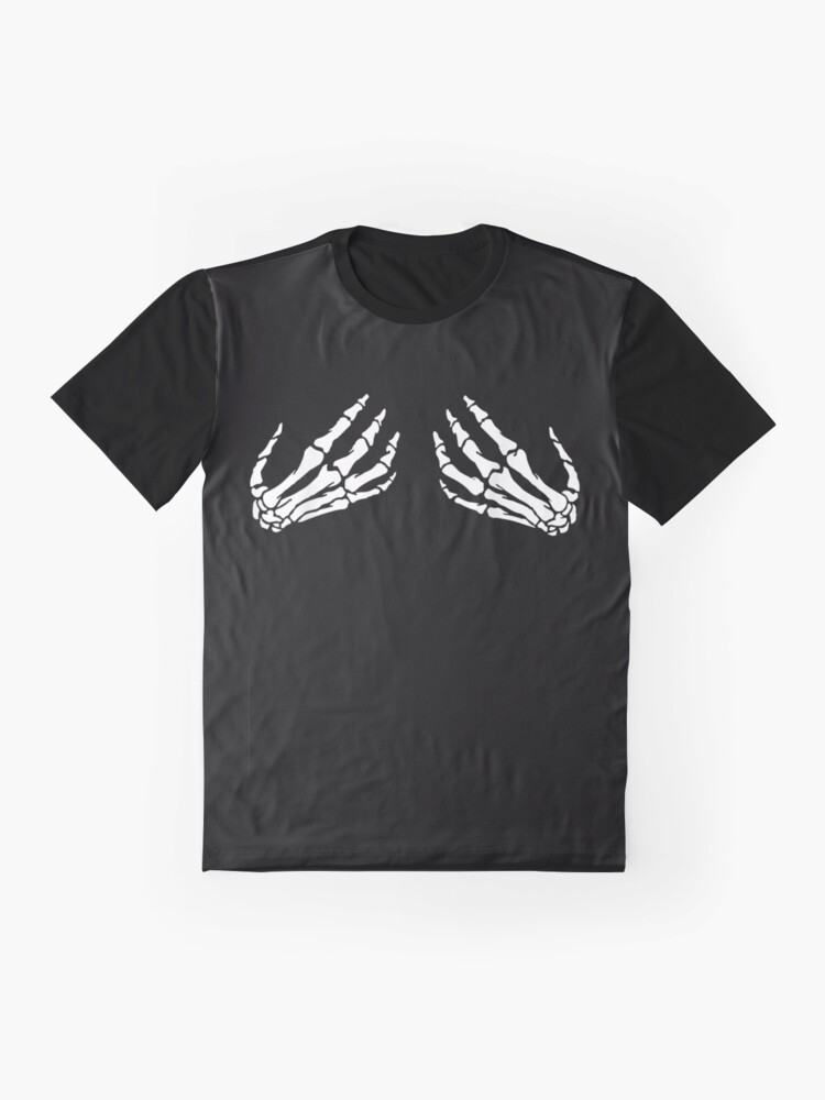 Skeleton Hands T Shirt, Skeleton Boob Shirt, Pumpkin Boob Shirt