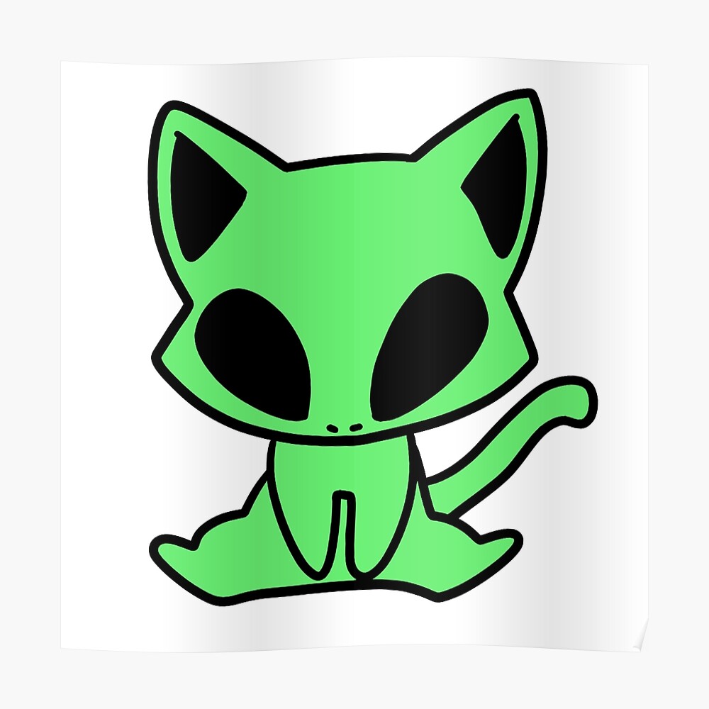 "Alien Cat" Poster by SaradaBoru | Redbubble