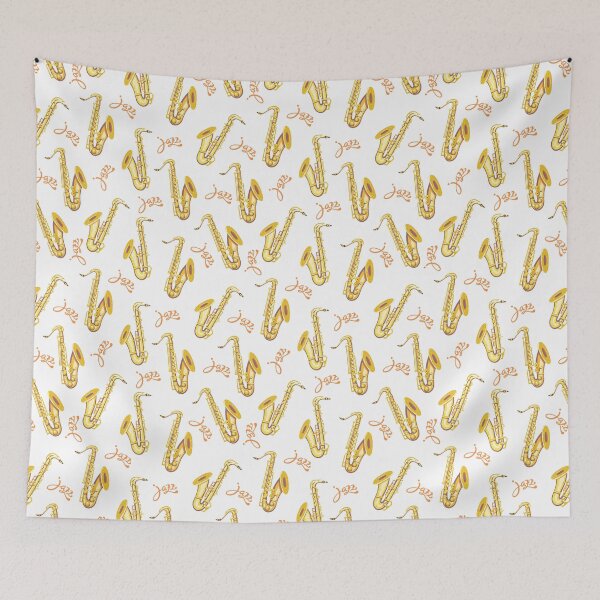 Item preview, Funny Saxophone Pattern designed and sold by VintageViolet79.