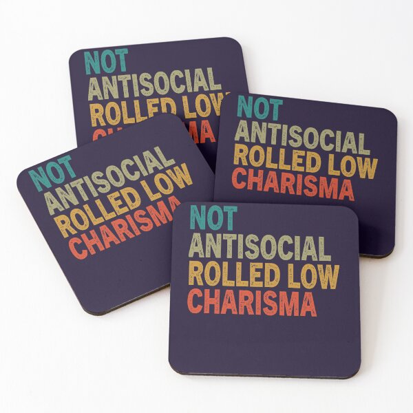 Item preview, Funny Retro Vintage Not Antisocial, Rolled Low Charisma Funny RPG Loves Dragons designed and sold by Sarah38.