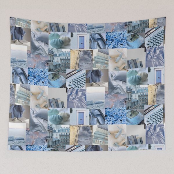 Item preview, baby blue ascetic collage  designed and sold by Crazy  Milkshake.