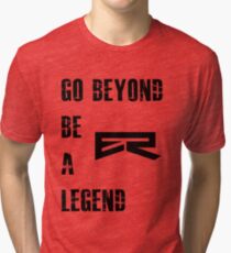 Camiseta de tejido mixto Gym Motivation Quote Beyond Legend