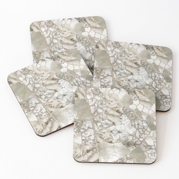 Item preview, White Marble and Pearl Leaf structure designed and sold by k9printart.