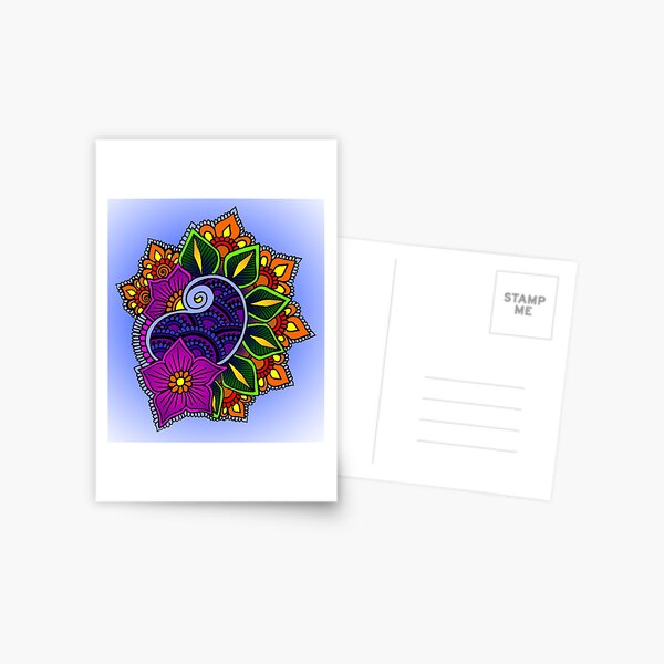 The Peacock Paisley Postcard