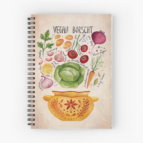 Item preview, Vegan Borscht Vintage Recipe designed and sold by ByVolya.