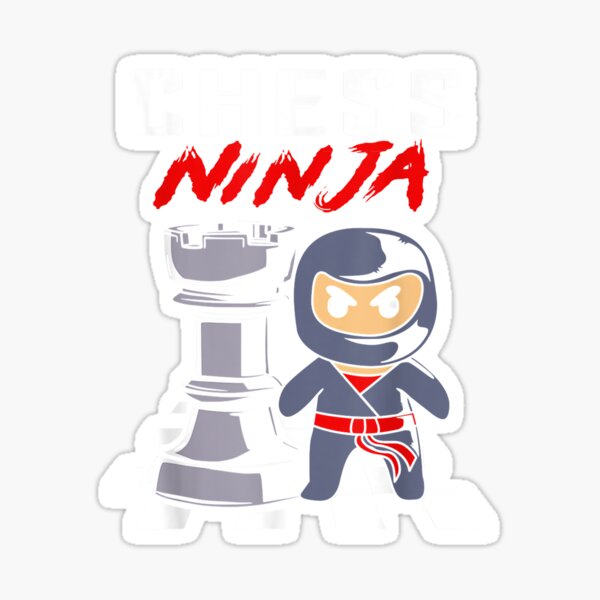 Funny chess ninja for kids and chess player Sticker