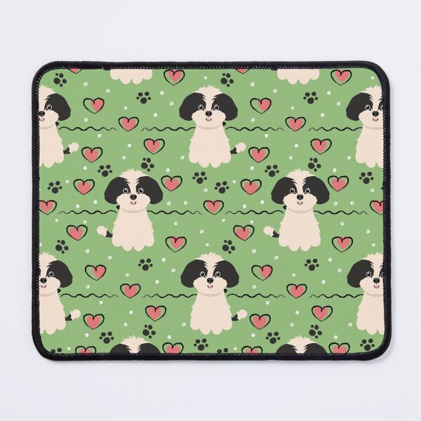 Item preview, Love Black and White Shih Poo Shihpoo Shih Tzu Poodle Mix designed and sold by Lulupainting.