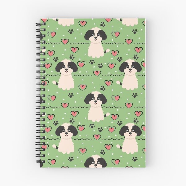 Item preview, Love Black and White Shih Poo Shihpoo Shih Tzu Poodle Mix designed and sold by Lulupainting.