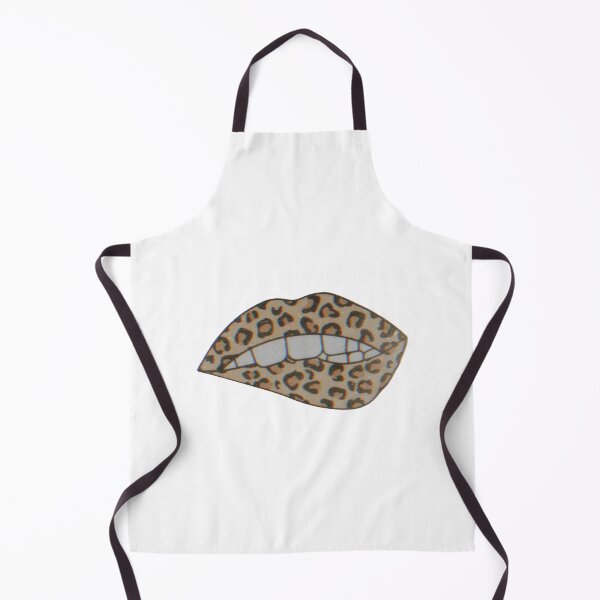 Item preview, Biting Lip in Leopard Print Trendy Mouth with Teeth Showing designed and sold by brookemiller801.