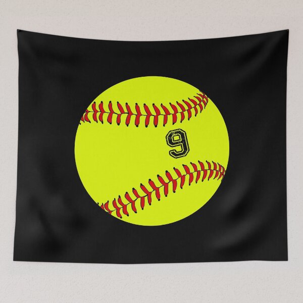 Item preview, Softball ball number 9, nine  designed and sold by TheCultStuff.