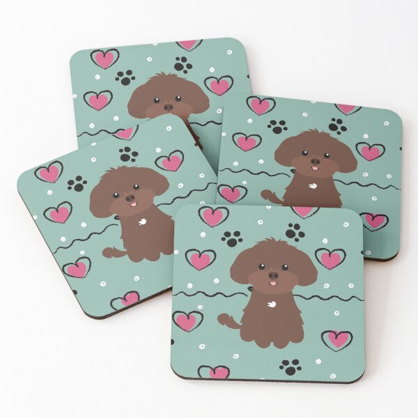 Item preview, Love Brown Chocolate Shih Poo Shihpoo Shih Tzu Poodle Mix designed and sold by Lulupainting.