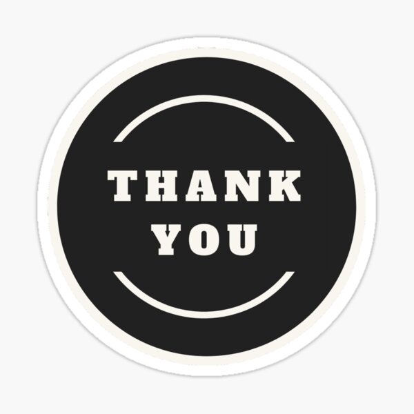 White Logo Thank You For Shopping With Us Stickers, Zazzle