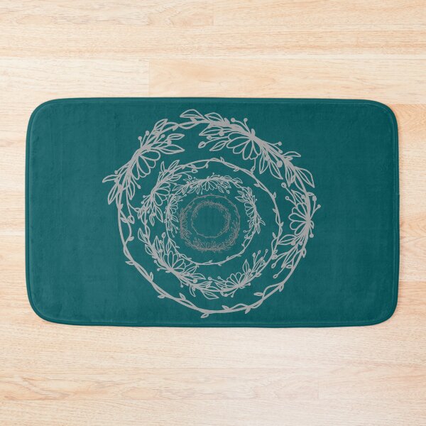 Item preview, Outline of flora vine on silver grey tone designed and sold by Trianglegreen.