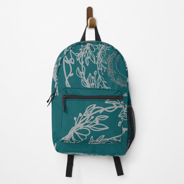 Item preview, Outline of flora vine on silver grey tone designed and sold by Trianglegreen.