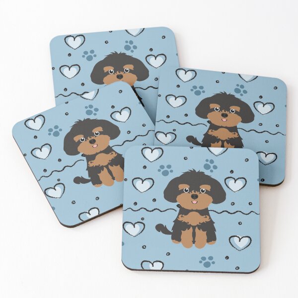 Item preview, Love Black and Tan Shih Poo Shihpoo Shih Tzu Poodle Mix designed and sold by Lulupainting.