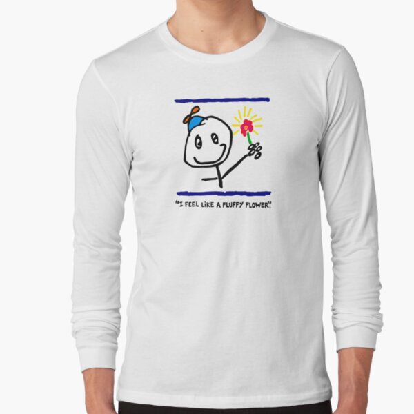 "FLUFFY FLOWER" - PORTRAIT Long Sleeve T-Shirt