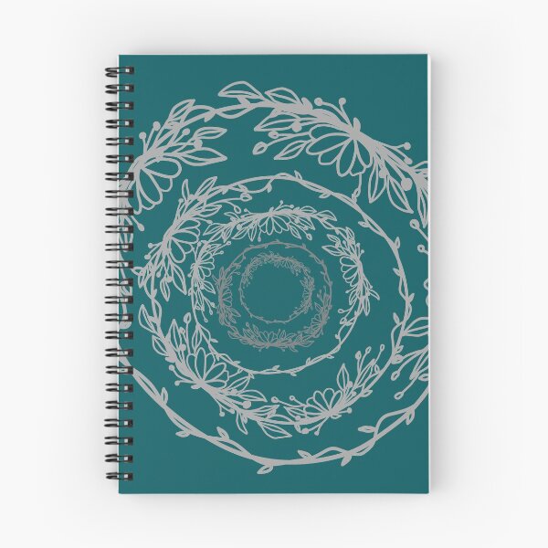 Item preview, Outline of flora vine on silver grey tone designed and sold by Trianglegreen.