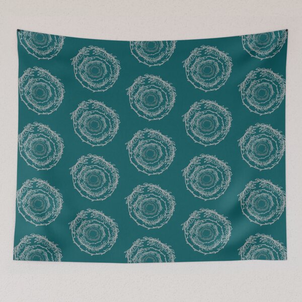 Item preview, Outline of flora vine on silver grey tone designed and sold by Trianglegreen.
