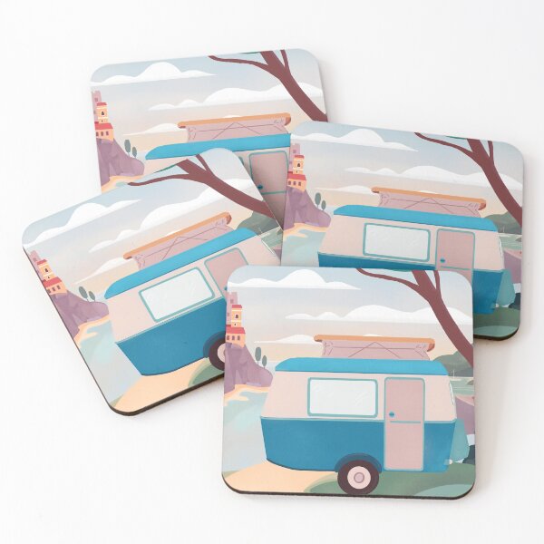 Item preview, Vintage Caravan by the Sea designed and sold by NattyDesigns.