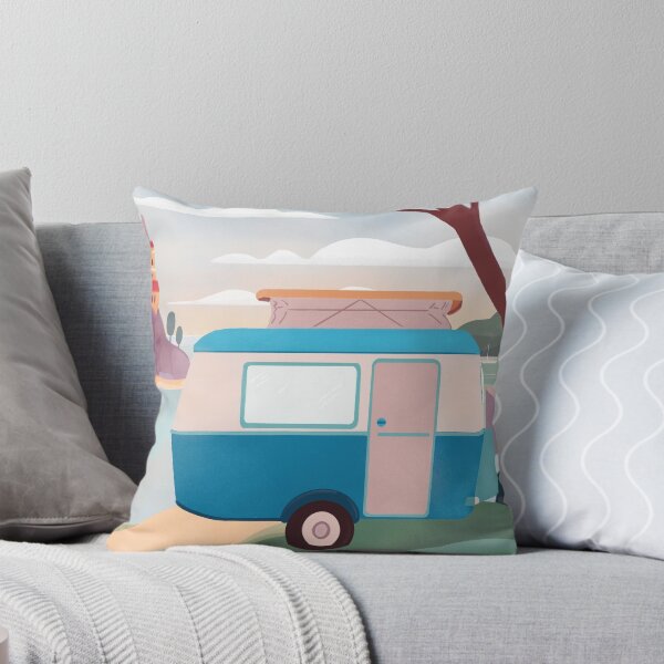 Aperçu de l'œuvre Caravane Vintage au Bord de la Mer créée et vendue par NattyDesigns.