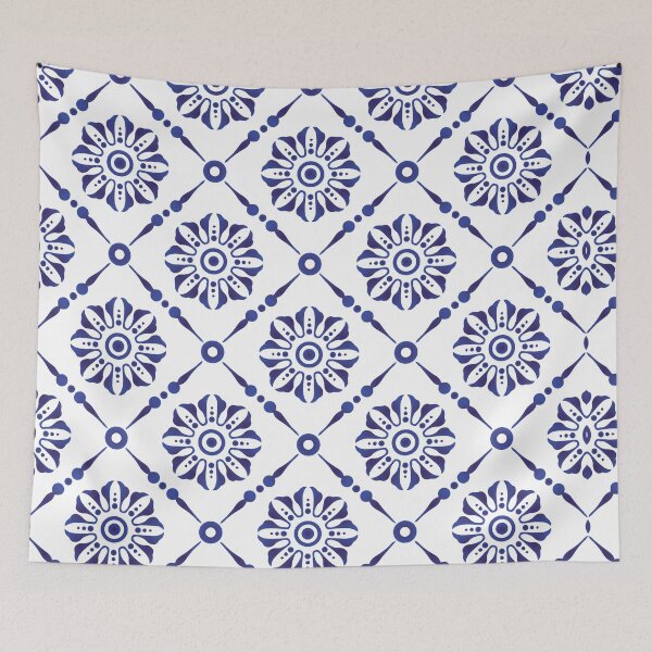 Item preview, Blue and White Design | Cultural Punjabi Design | Seamless floral Design   designed and sold by WIO Whatever Is ON.