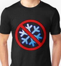 Camiseta unisex No hay copos de nieve especiales - Rojo sin símbolo de círculo