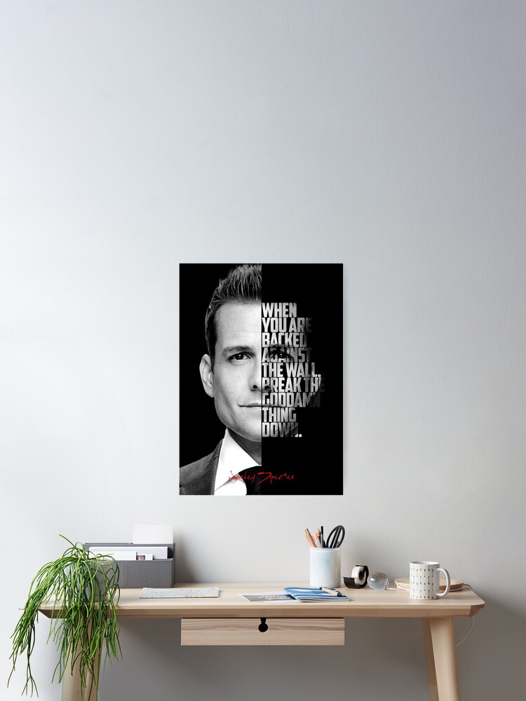 Harvey offers Specter Black and White Quote Suits TV Show Gallery Canvas Wraps, Vertical Frame